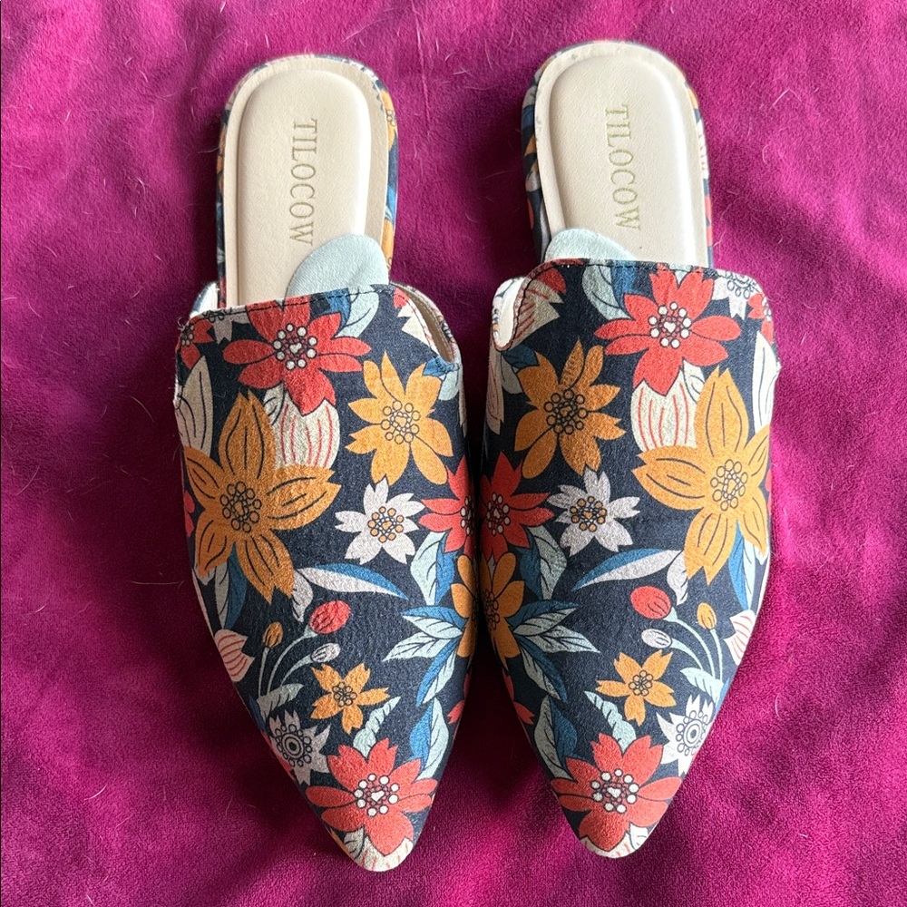 Women's Floral Mules - Multicolor